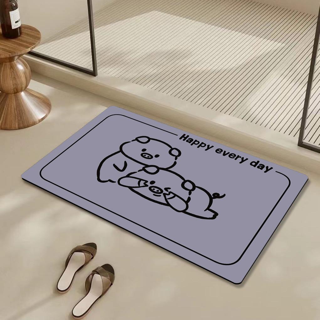 

Главная Милый медведь Ванная комната Нескользящий коврик Туалет Грязный дверной коврик Мультфильм Впитывающий Легко Сохнущий Нескользящий коврик 40*60cm