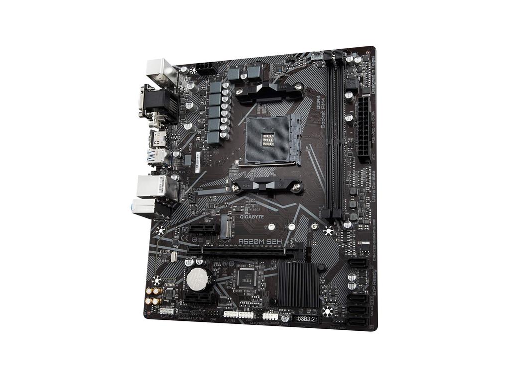 Gigabyte A520M S2H Motherboard MicroATX AMD A520 MB5140 [With Chipset]