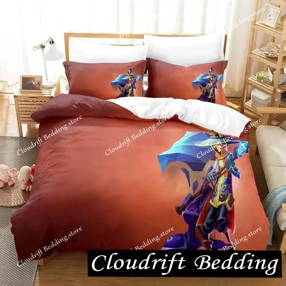 Game Dungeon Defenders Bedding Set Cartoon Anime Adult Kid Bedroom Duvet Cover Sets 3D Print Anime Home Textile