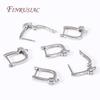 Basic Copper Earwires Fasteners Fittings 18K Gold Plated Inlay Zircon Earring Clasp Hooks for DIY Fashion Women Earrings Making