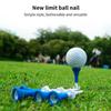 6pcs Plastic Golf Tees Height Adjustable Ball Tees Stable Golf Training Ball Tees Stand for Golfers Practice Accessories