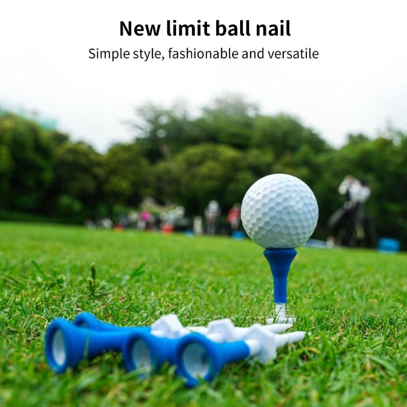 6pcs Plastic Golf Tees Height Adjustable Ball Tees Stable Golf Training Ball Tees Stand for Golfers Practice Accessories