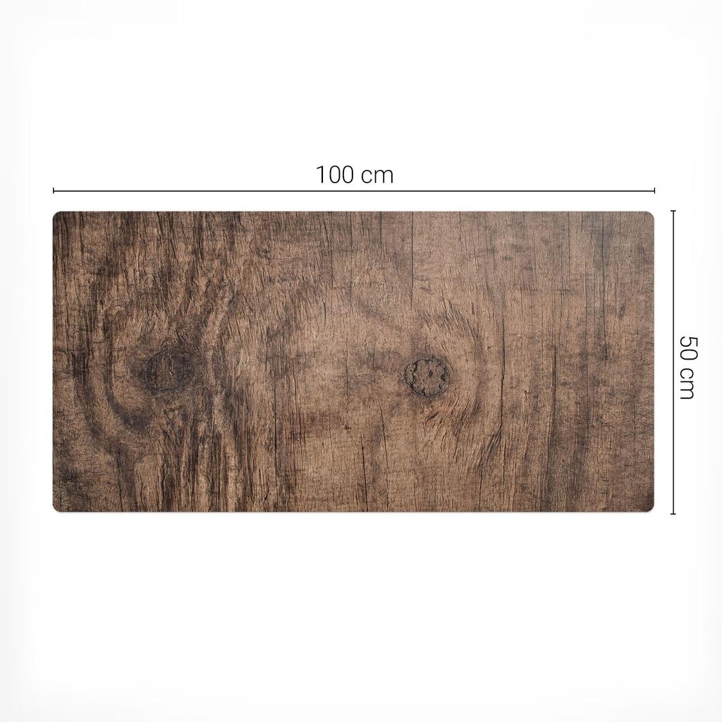 Decorative Table Mat with Premium Print, Wooden Grains, 100x50 cm