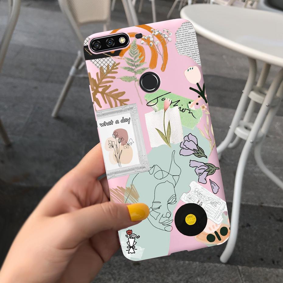 For Huawei Y7 Prime 2018 Lovely Printing Macaroon Silicone Soft Phone Case Back Cover For Huawei Y7 (2018) Y7Prime LDN-LX3 LX2
