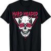 Hard Headed Red Roses Skull Horn Rock Tattoo Design Gift T-Shirt