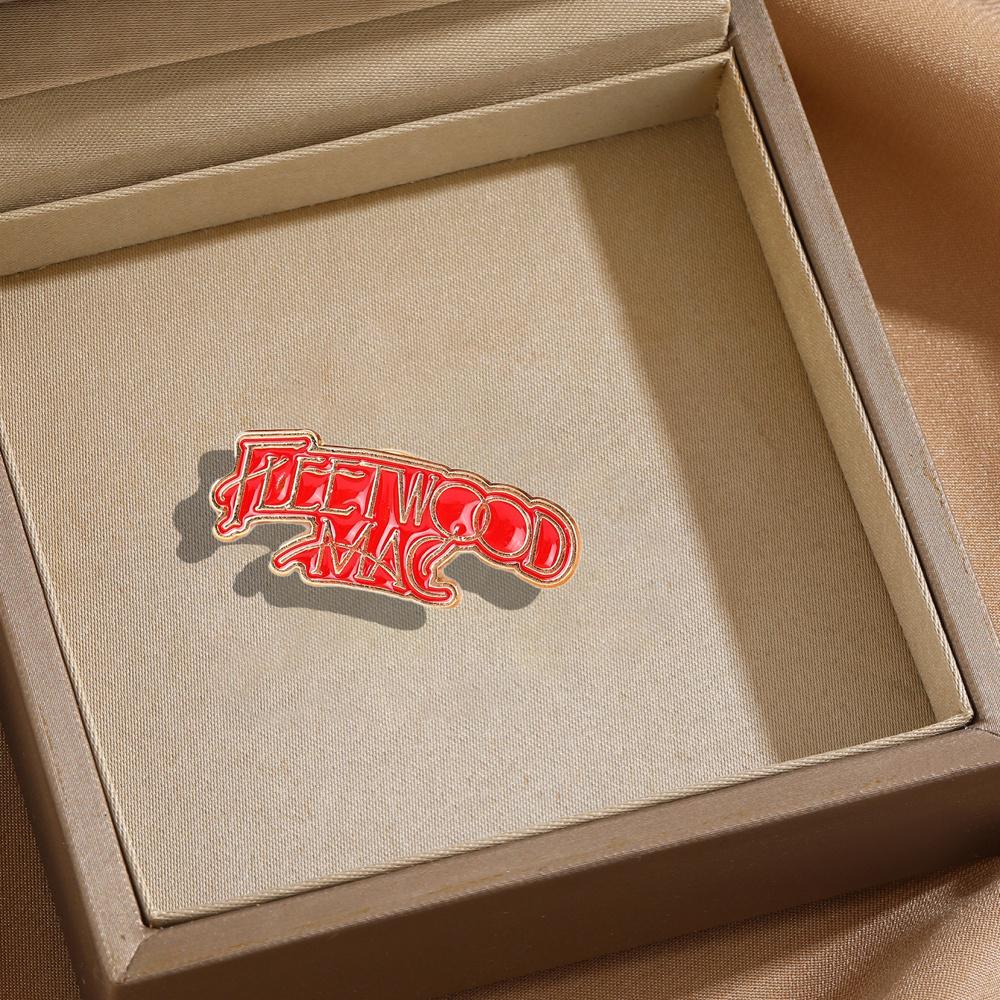 English Letter Brooch Universal Rock Band Enamel Pin Badge Fashionable and Versatile Clothes Bag Scarf Accessories Brooch