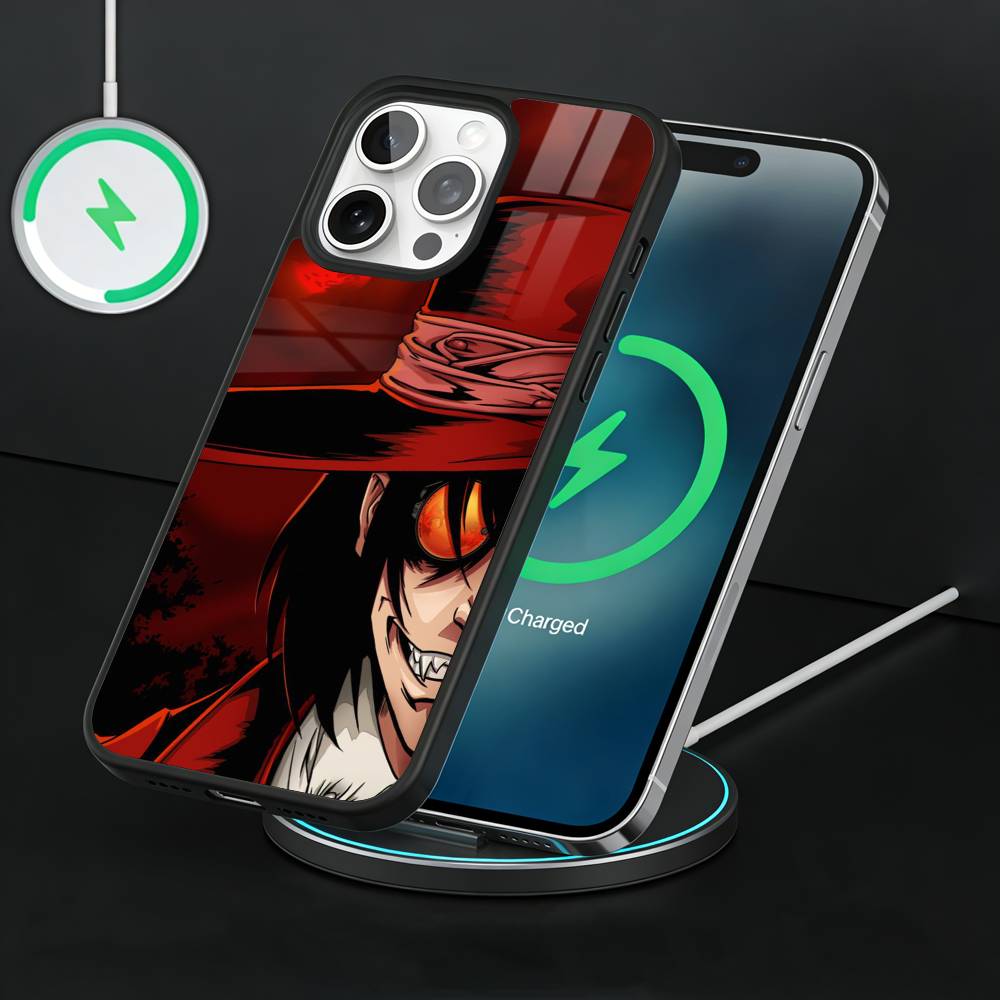 H-Hellsing Anime Cool Phone Case For iPhone17,16,15,14,13 Plus,Pro Max Magnetic For Magsafe Wireless Charging
