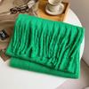 Solid Color Winter Cashmere Scarf Soft Wrap Shawls New Long Tassel Scarves  Women