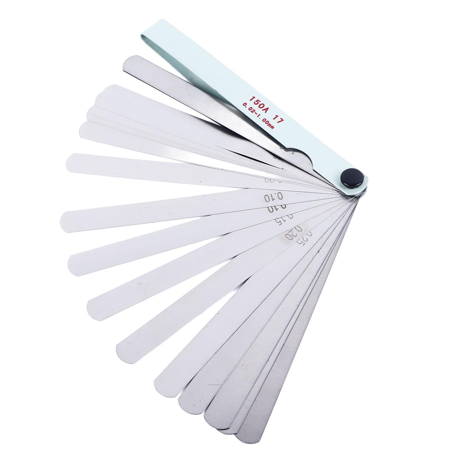 

Metric Feeler Gauge Stainless Steel High Accuracy 0.02 to 1.0mm 17 Blade Feeler Gauge