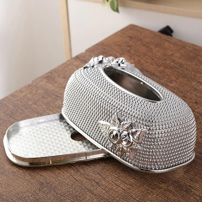 Creative Desktop Kjøkken Pumpebrett Europeisk Akryl Tissue Box Mote KTV Hotel Tissue Box Bar Serviett Box