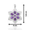 Natural Amethyst Pendant, 925 Sterling Silver Jewelry, Flower Jewelry, Gift for Mom