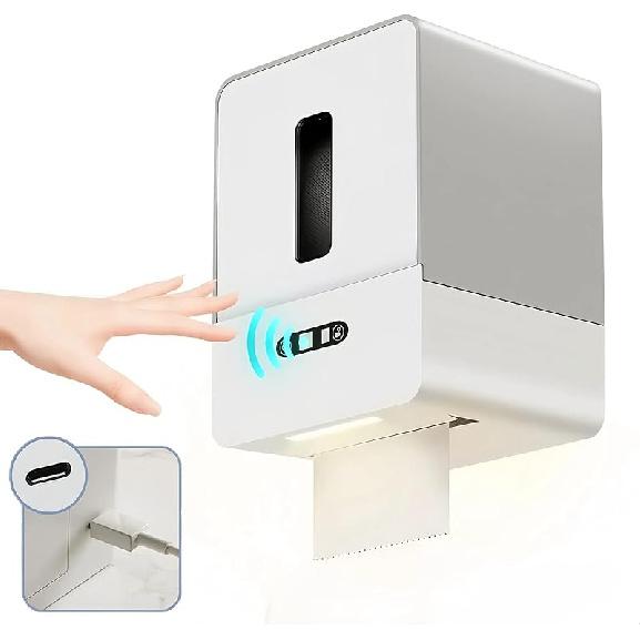 Automatic Paper Towel Dispenser Touchless for Kitchen Bathroom Wall Under Counter Mount Auto Cabinet Smart Touch Commercial Holder Electric Motion