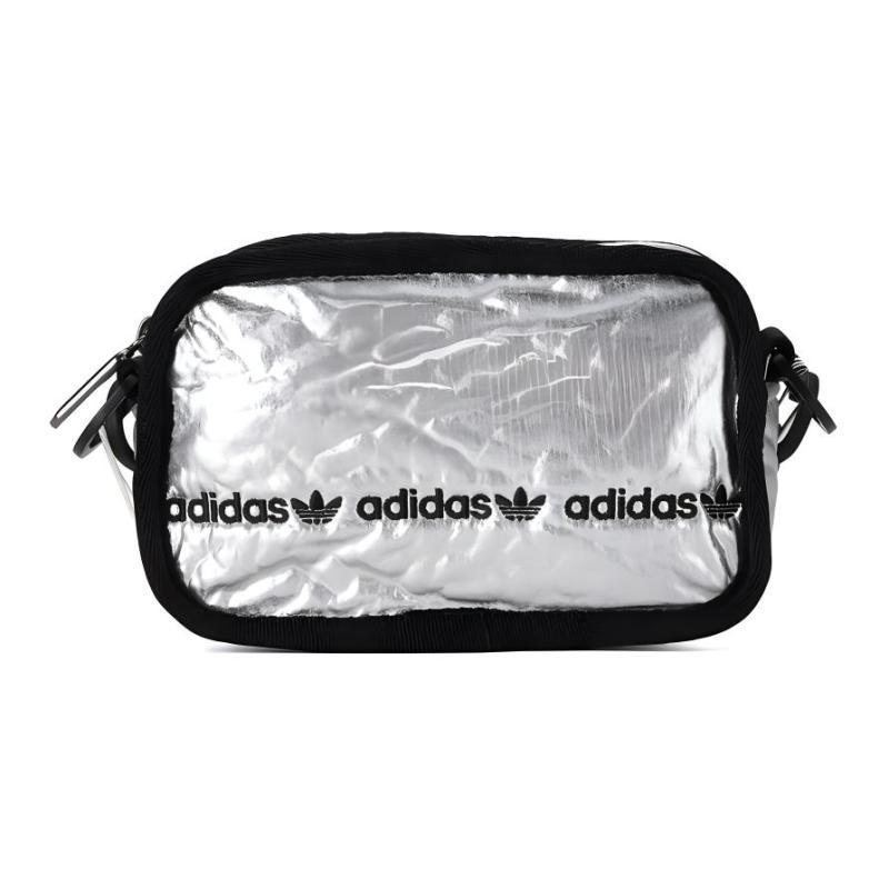 Adidas Originals Nylon Fabric Shoulder Bag, Crossbody Bag, Handbag, Clutch Mini Unisex Silver Adidas GF3190