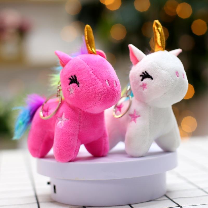 New Unicorn Plush Toy Dolls Small Pendant Bags Keychain Ornaments Dolls for Girlfriend