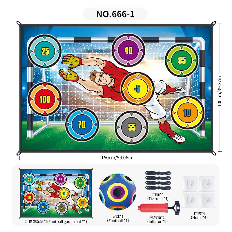 Source Factory Lighting Football Game Pad 1 * 1.5 Meters, Indoor And Outdoor Pasted Ball Scoring Game Sports Toy