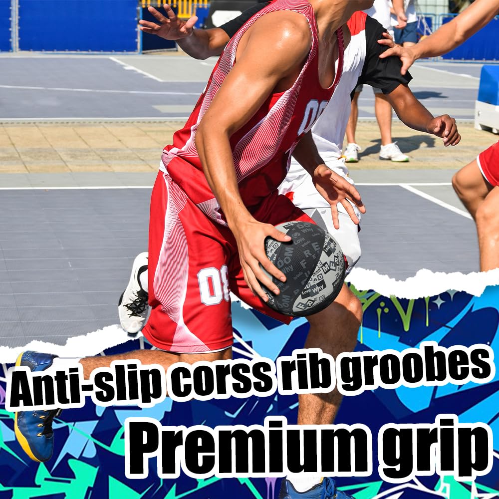 Fantecia Basketball Size Graffiti Perfect for Street Style 5, Design, Indoor/Outdoor Basketball,