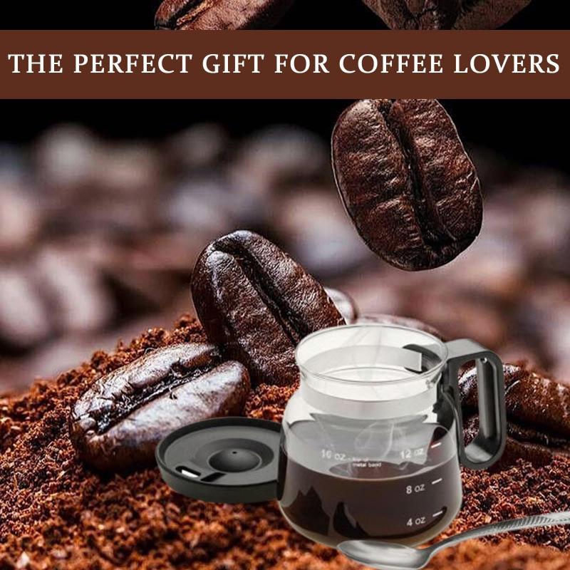 16 oz Heat-Resistant Transparent Glass Coffee & Tea Cup with Straw Lid and Handle