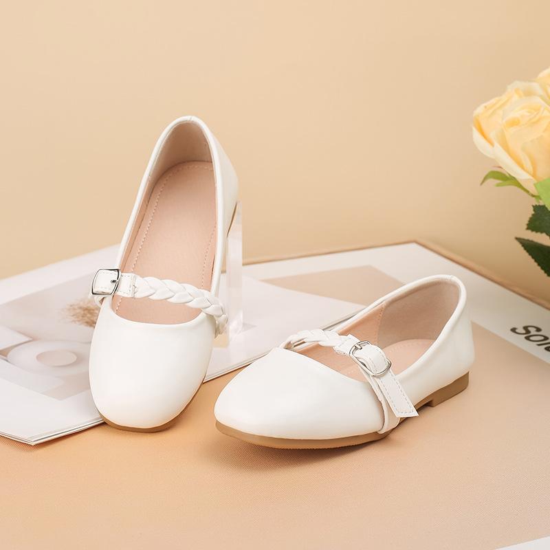 Mädchen Mode Vielseitige Mädchen Lederschuhe 2025 Frühling Neue Kinder Mary Jane Schuhe Schlicht Flachmündig Mädchen Freizeitschuh Zapatos