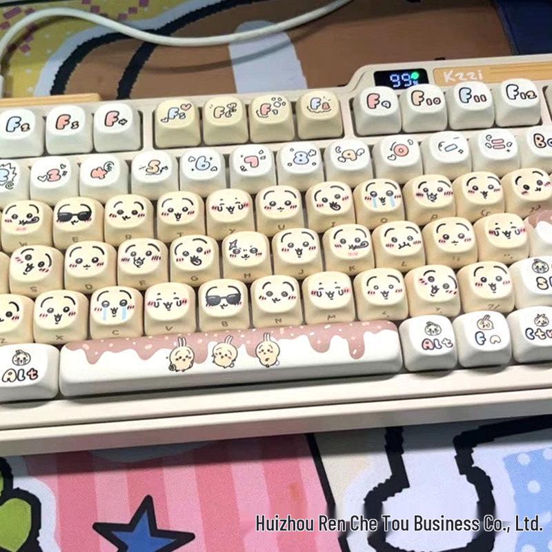Usagi Cute Personality Theme Five-Sided Dye-Sublimation Mechanical Keyboard Keycaps