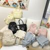 College style printing drawstring student schoolbag spring new large-capacity junior high school student backpack
