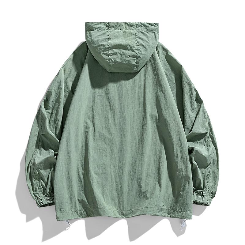 Summer main product sunscreen clothing couple loose version men's outdoor hooded sunscreen clothing UV protection