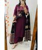 Indian Designer Cotton Kurta Pant Dupatta Set Women Bollywood Party Wear Top Tunic Kurti