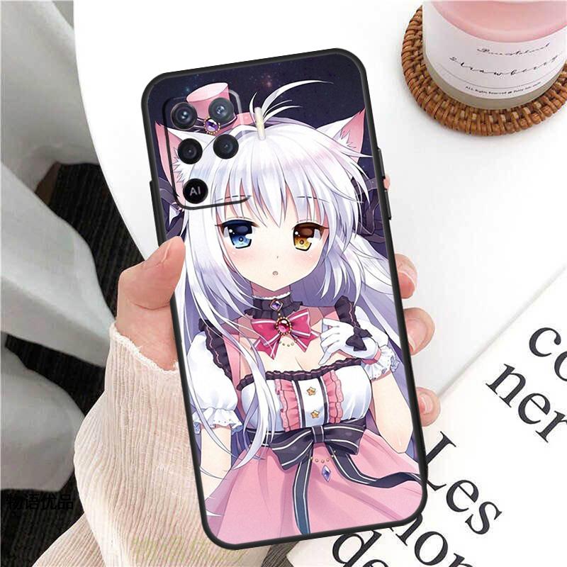Anime Cat Girl Case For Oppo A78 A54 A74 A94 A17 A57 A77 A76 A16 A96 A18 A60 A80 A40 A38 A58 A98 A15 A5 Pro