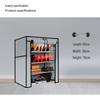 Metal Multi-Layer Space-Saving Shoe Rack Cabinet for Home and Dormitory