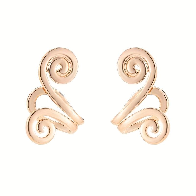 

2pcs Fashionable Ear Clip without ear holes, comfortable to wear, simple style suitable for both men and women, suitable for daily wear золотистий
