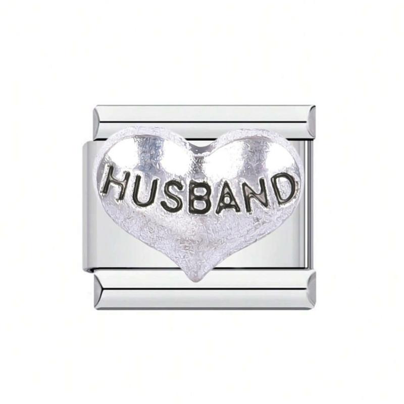 Stylish Heart Letter Bracelet Modular Elements In Stainless Steel Designed For Fashion Enthusiasts And DIY Lovers
