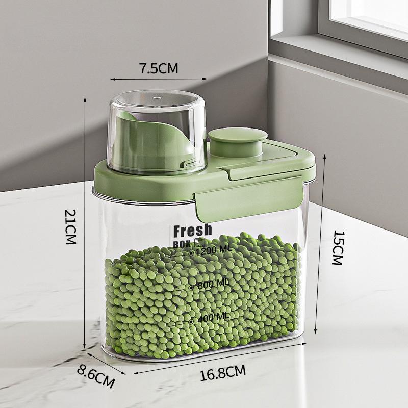 Large Capacity Sealed Grain Storage Tank - Moisture Proof Flour Rice Bucket with Pour Spout Dispenser for Dry Food
