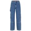 Hugo Womens/Ladies Gashia Leather Badge Relaxed Fit Jeans