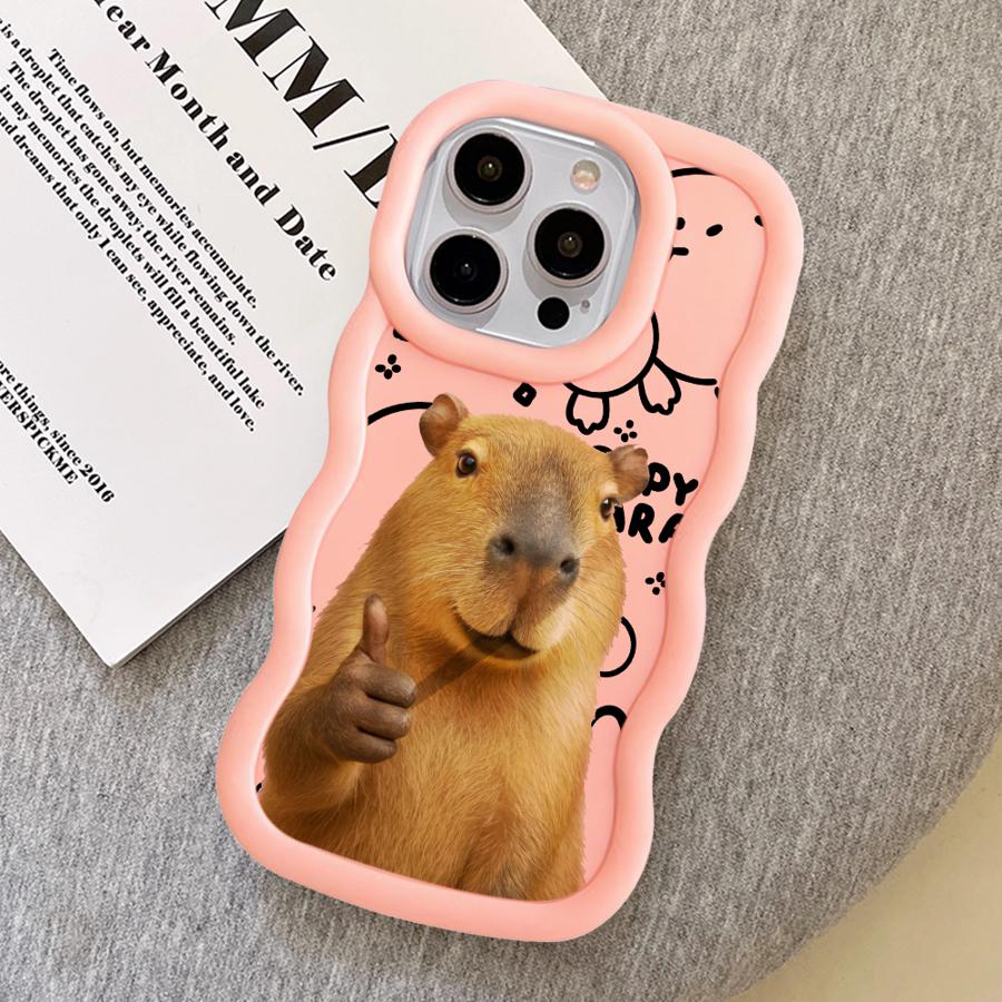 

Soft Phone Cover Case for iPhone 13 15 Plus 11 8 14 17 Air 16 Pro Max 12 XR Capybara Cute Fashion iPhone XS
