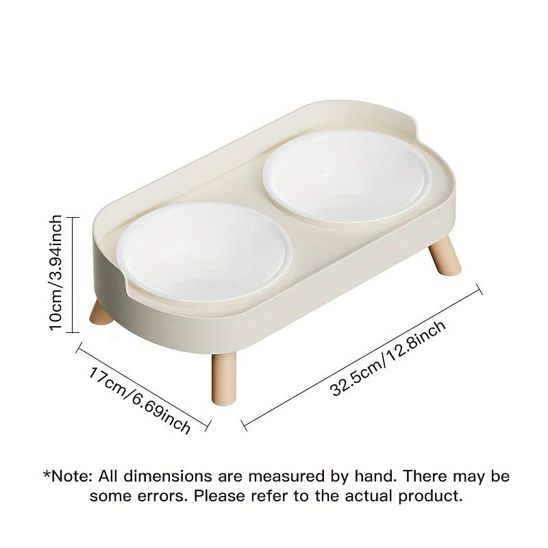 

New Cat and Dog Elevated Double Bowl Water Feeding Integrated High Platform Double Bowl белый