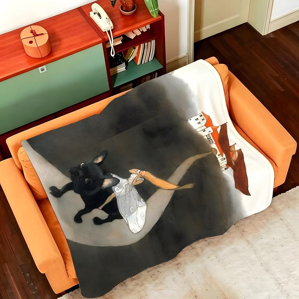Artist L-Lisbeth Z-Zwerger Throw Flannel Cozy Print Blanket, Portable, Durable Machine Washable Cute Cool