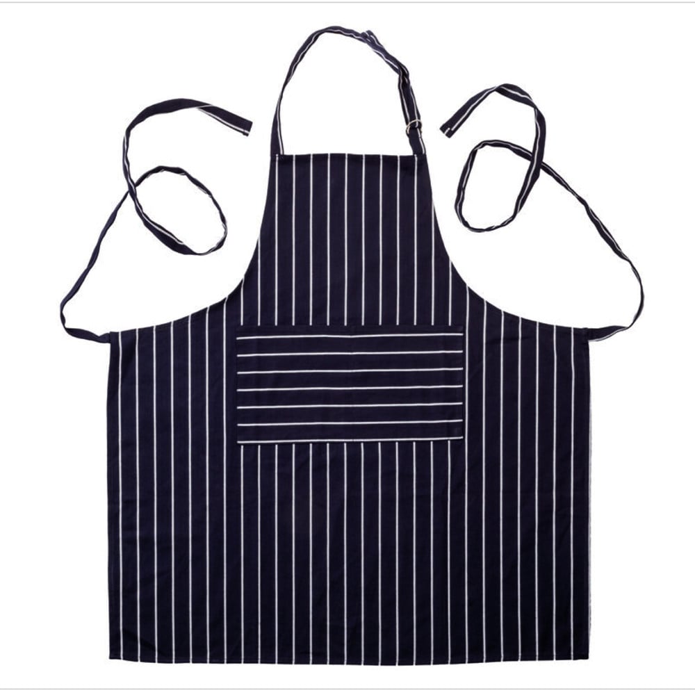 Pufo Simple Kitchen Apron, Cooking Apron, Universal Size, Navy Blue