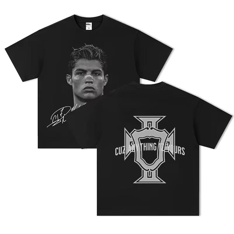 2026 C Ronaldo Baumwolle Unisexs Hemd Brasilien Portugal Trikot Porträt Grafiken Shirt Gedenkshirt Sommer Kurzarm T-Shirt
