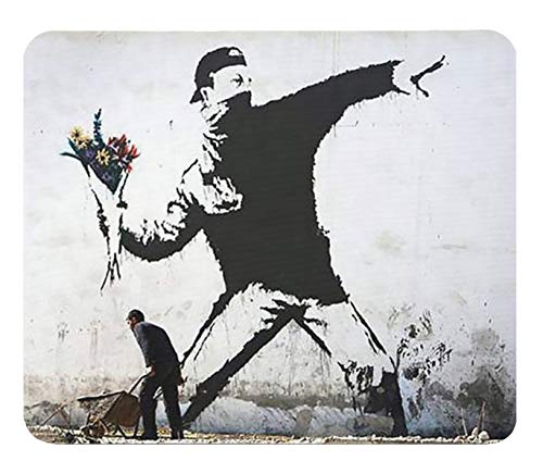 

Бэнкси бросает мышь фото-подложка Арт-подложка «Человек-букет» (Уличная серия)