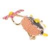 Daisy Hedgehog Brooch Pin Cute Fashionable Enamel Daisy Animal Brooch for Dating Black Purple