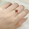 Cold Wind Minority Ring Single Ring Snake Scale Flashing Red Stone Snake Ring