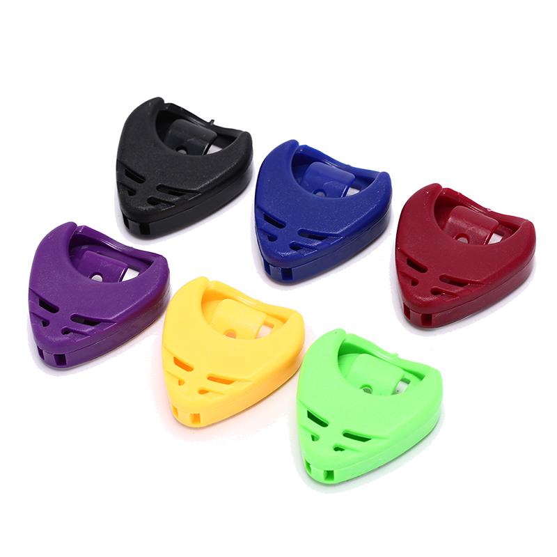 6Pcs Plastic Heart Shape Guitar Pick Collection Holder Guitar Pick Case Box
