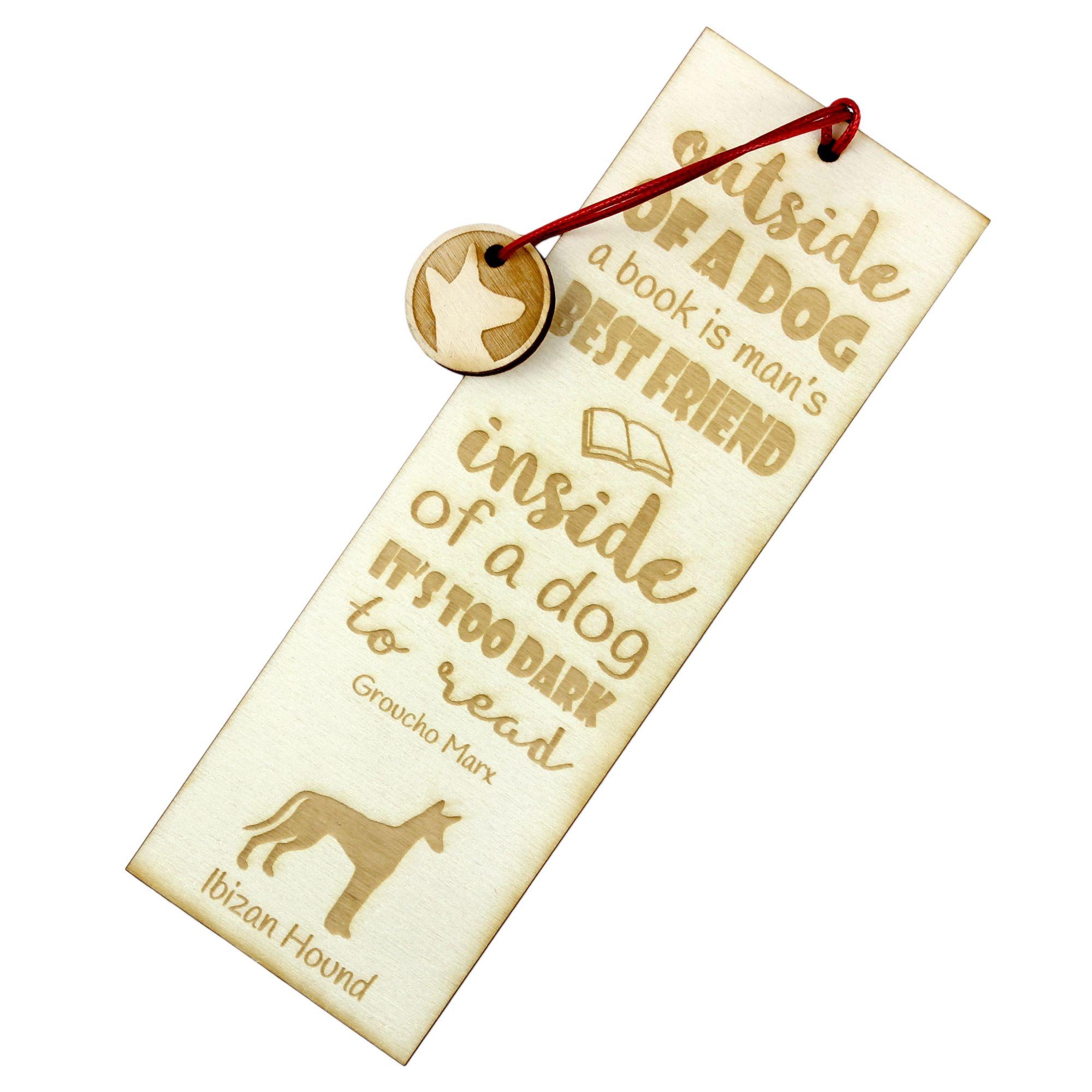 

Ibizan Hound, Ibizan Podenco, Ibizan Warren Hound - dog bookmark, personalized bookmark, gift for bookworm from Art-Dog brand
