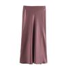 New European & American Style Satin Midi Skirt 8632845