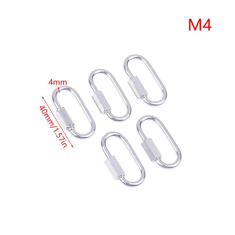 M3.5/4/6/8/10 Verbindehaken Edelstahl Verbindungsring Schnelles Kettenglied Schiene Bergsteigen Karabiner Schnallen