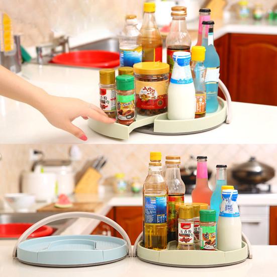 

Двухслойная вращающаяся многофункциональная полка для банок с напитками, кухонный органайзер для хранения