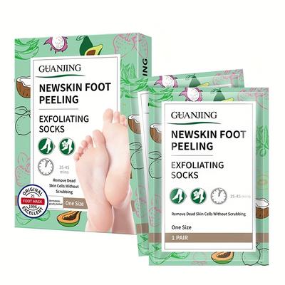 2pairs/box Plant Foot Mask Moisturizes Brightens Rejuvenates and Exfoliates