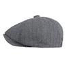 Four Seasons Striped Men Octagonal Hat Autumn Painter Hat British Newsboy Hat Male