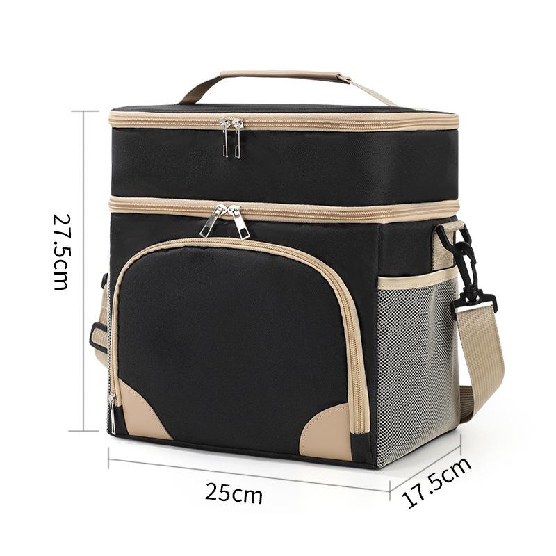 Large Capacity Crossbody Insulated Lunch Bag for Picnics and Outdoor Use