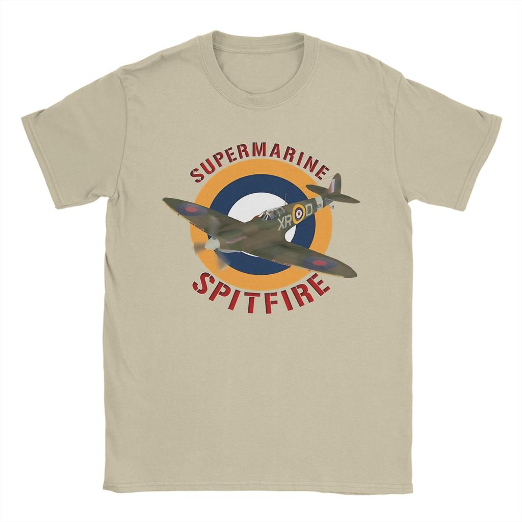 Spitfire Supermarine RAF Fighter Aircraft Cotton T Shirt For Men Summer  Vintage TShirts Hip Hop Tees Big Size Wholesale Tops