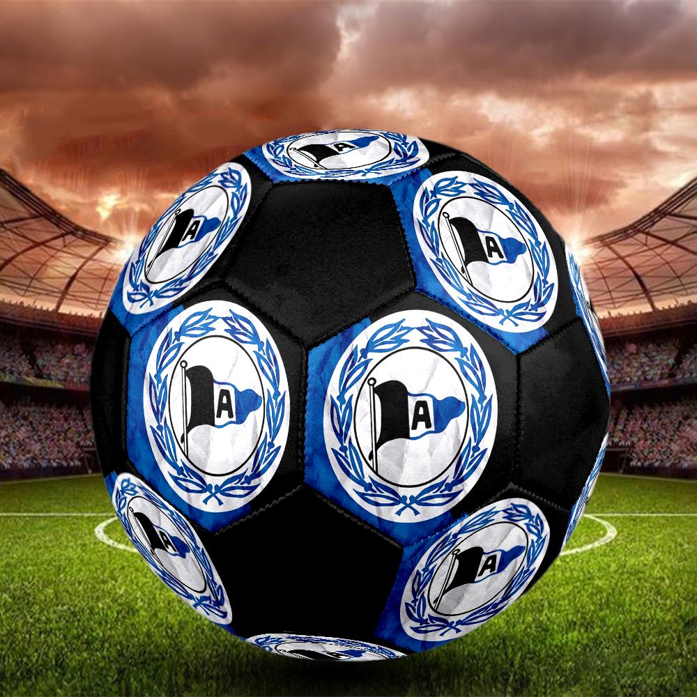 Arminia Bielefeld Indoor Soccer Ball Colorful Machine Stitched PVC Size 5 Team Training Competition Ready Durable High-Bounce Cool Sports Gift